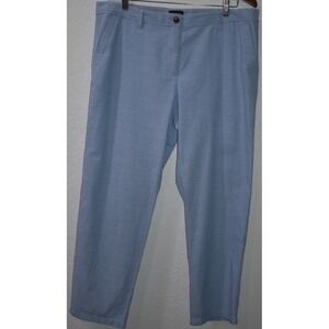 Talbots 14 Relaxed Chino Pants Newport Chambray Light Blue Straight Leg Coastal